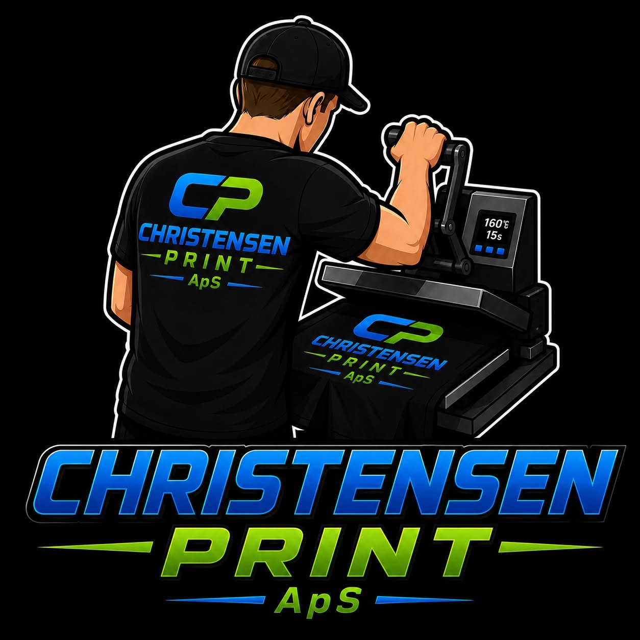 Christensen Print ApS – tryk på T-shirt med varmepresse